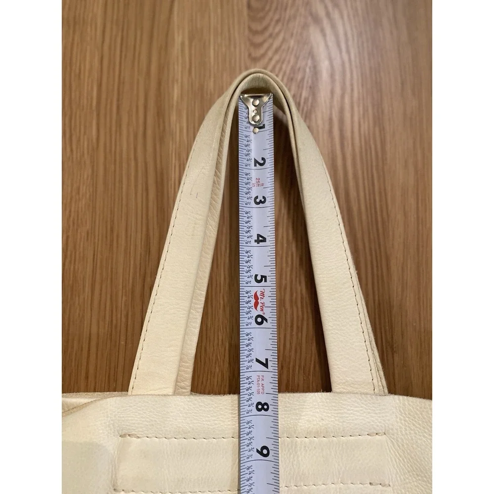Furla Ivory Calf Leather Ecobag Tote Shopper‎ Shoulder Bag Limited Edition